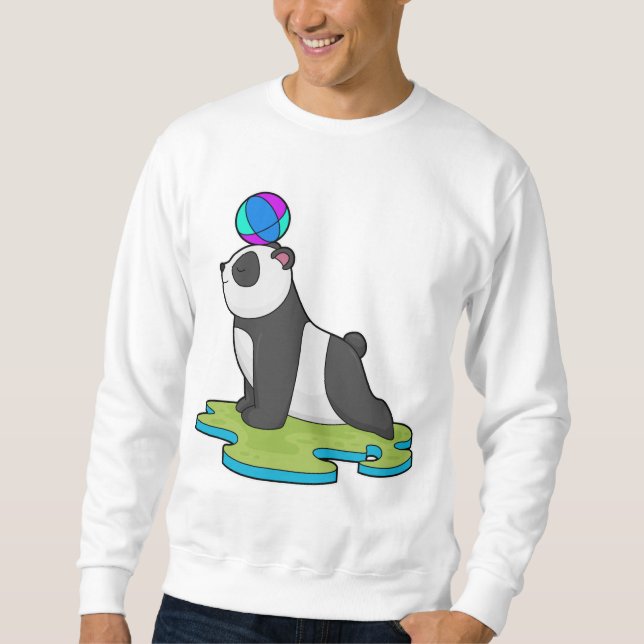 Panda at Yoga Fitness Sweatshirt (Front)