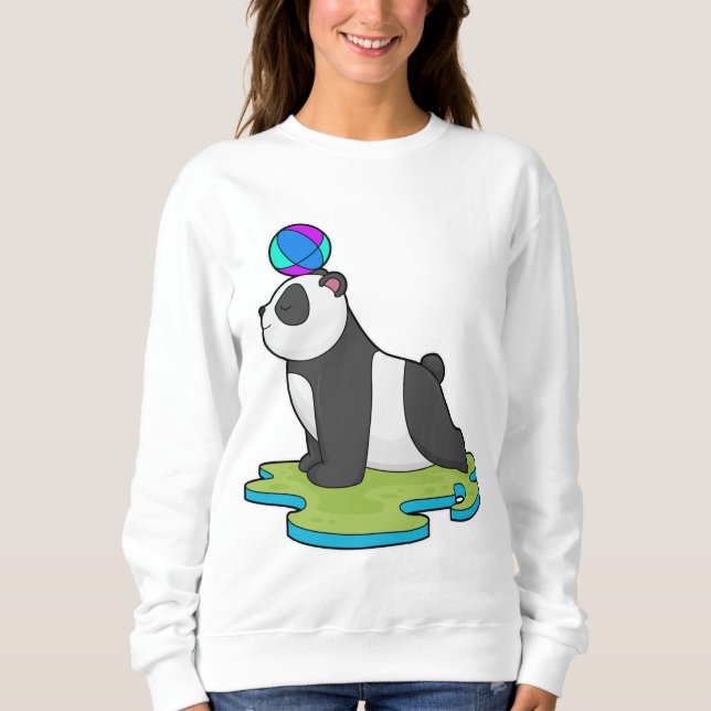 Panda at Yoga Fitness Sweatshirt (Front)