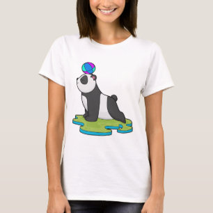 Panda at Yoga Fitness T-Shirt