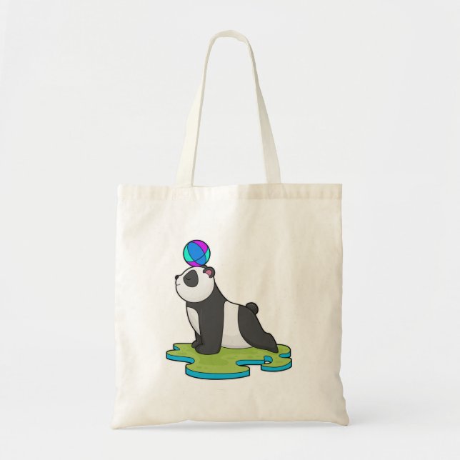 Panda at Yoga Fitness Tote Bag (Front)