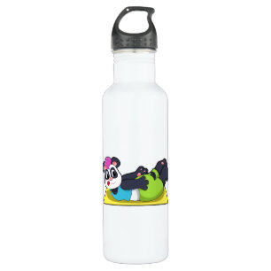 Panda at Yoga on Yoga mat 710 Ml Water Bottle