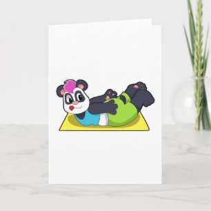Panda at Yoga on Yoga mat Card