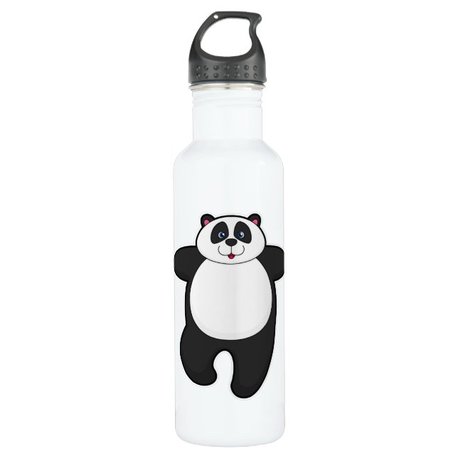 Panda at Yoga Stretching exercise 710 Ml Water Bottle (Front)