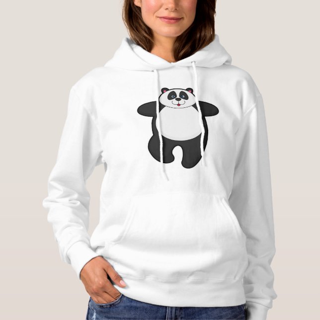 Panda at Yoga Stretching exercise Hoodie (Front)