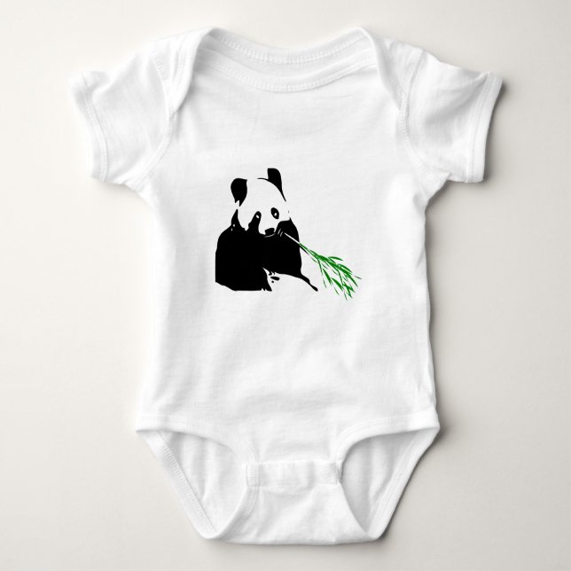 Panda. Baby Bodysuit (Front)