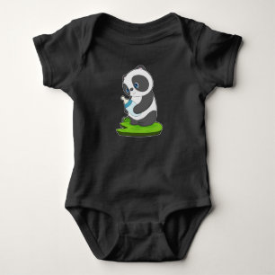 Panda Baby bottle Milk Bodysuit