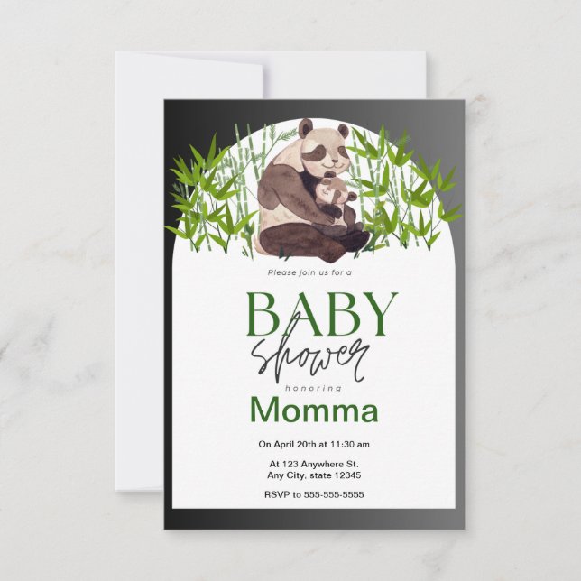 Panda Baby Shower Invitation (Front)