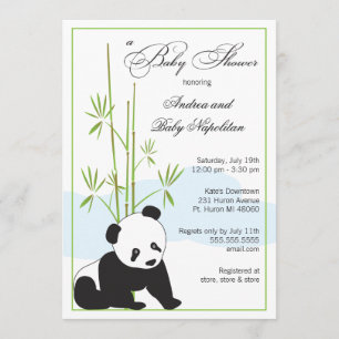 Panda   Baby Shower Invitations
