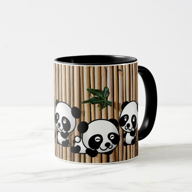 Panda Bamboo Coffee Mug (Front Right)