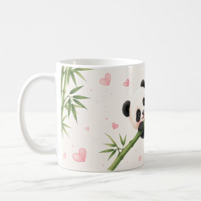 Panda & Bamboo Cute Mug (Left)