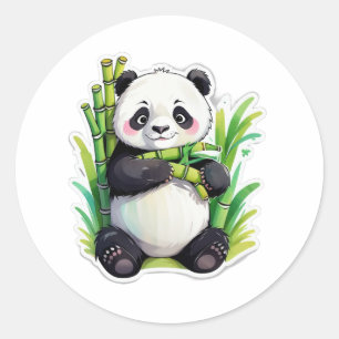 Panda Bamboo Hug Sticker