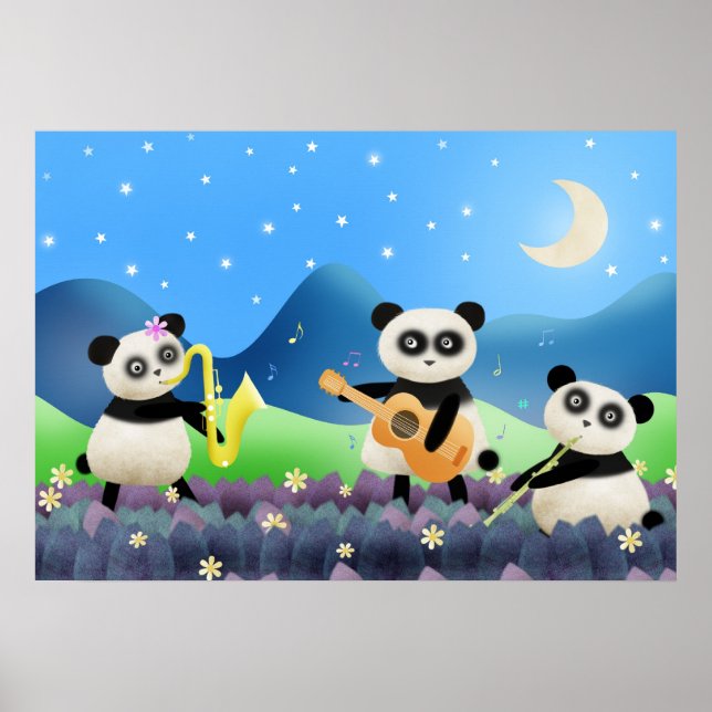Panda Band - poster print (Front)