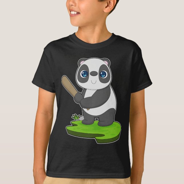 Panda Baseball Baseball bat T-Shirt (Front)