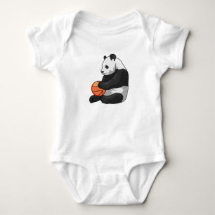 Panda Basketball player Basketball Baby Bodysuit