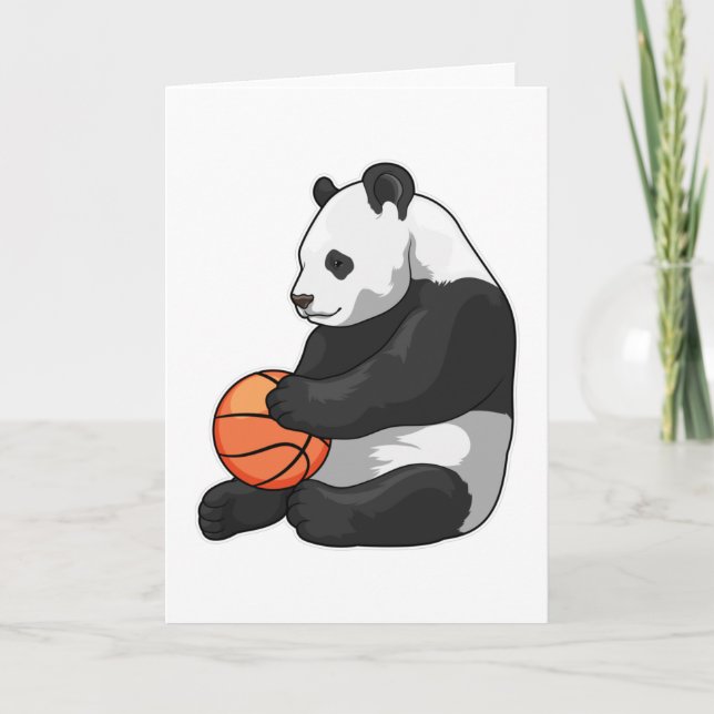 Panda Basketball player Basketball Card (Front)