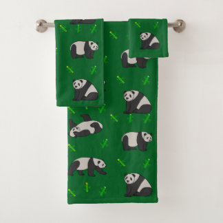 Panda Bath Towel Set