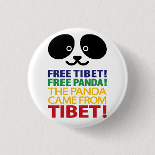 PANDA BEAR 3 CM ROUND BADGE