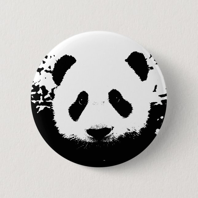 Panda Bear 6 Cm Round Badge (Front)