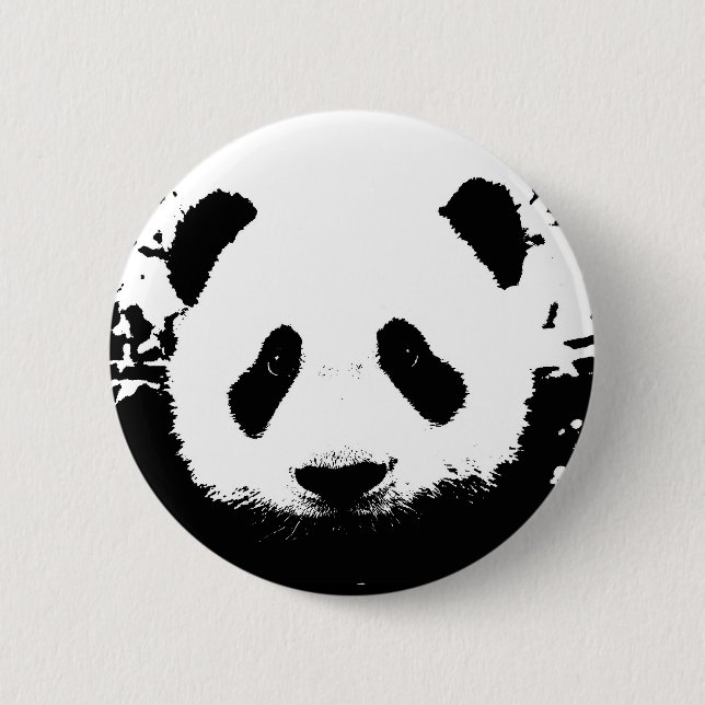 Panda Bear 6 Cm Round Badge (Front)