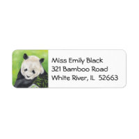 Panda Bear address label
