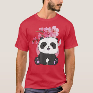 Panda Bear and Japanese Sakura Cherry Blossom939 T-Shirt