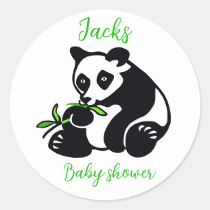PANDA Bear - Animal - Baby shower - Personalise Classic Round Sticker