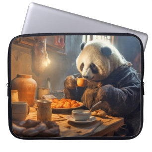 Panda Bear Animal Fun Cooking Kitchen Happy Time Laptop Sleeve