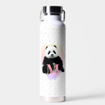 Panda Bear Animal Monogram Child Kid's Pink