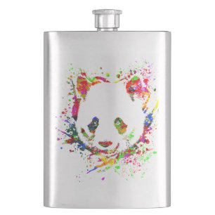 Panda Bear Animal Wild Jungle Forest China Bambo Hip Flask