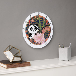 PANDA BEAR ASIAN LARGE CLOCK