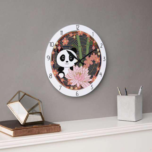 PANDA BEAR ASIAN LARGE CLOCK (Office)