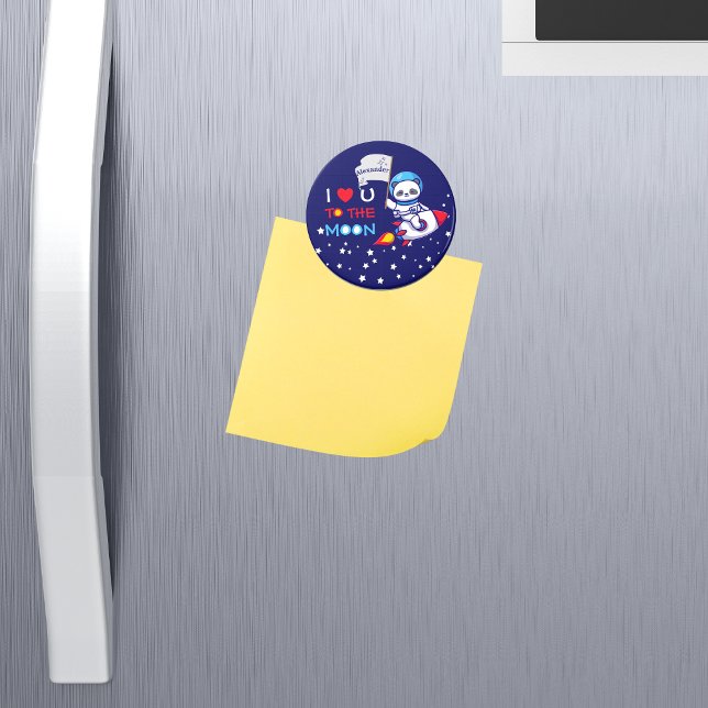 Panda bear astronaut space rocket cute kawaii kids magnet (Creator Uploaded)