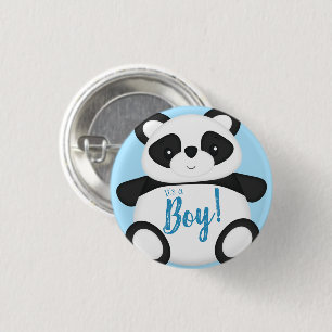 Panda Bear Baby Shower 3 Cm Round Badge