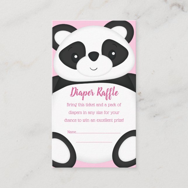 Panda Bear Baby Shower Enclosure Card (Front)