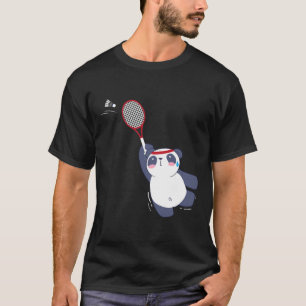 Panda Bear Badminton Player Singles Doubles Ace An T-Shirt