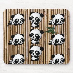 Panda Bear & Bamboo Mousepad