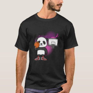 Panda Bear Basketball Player Animal Lover Hoops Dr T-Shirt