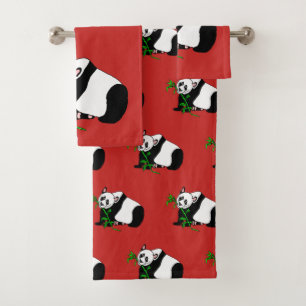 Panda Bear Bath Towel Set