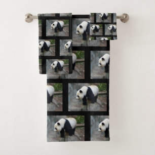 Panda Bear Bath Towel Set