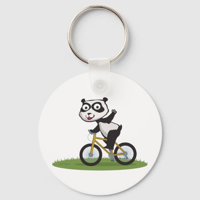 Panda Bear Biker Key Ring (Front)