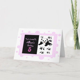 Panda Bear Birthday Invitation