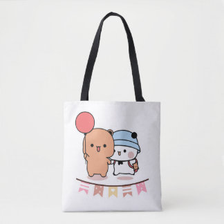 PANDA BEAR, bubu and dudu hugs love balloon Tote Bag