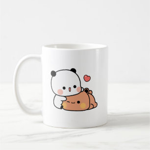 Panda bear, bubu and dudu hugs love   coffee mug