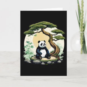 Panda Bear Buddha Zen Yoga Meditation Idea Card