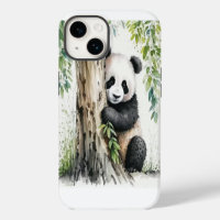 Panda Bear By Tree