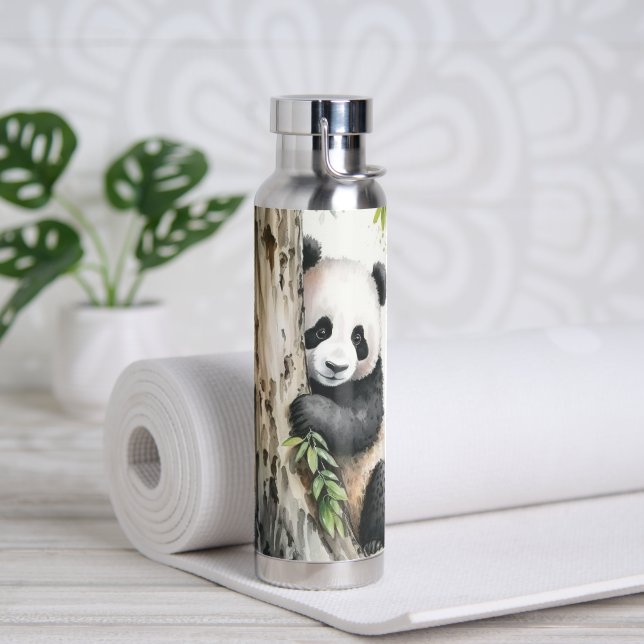 Panda Bear By Tree Water Bottle (Yoga)