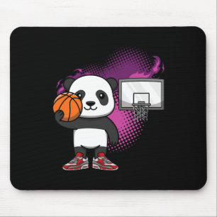 Panda Bear Bysketbyll Player Animal Lover Hoops Dr Mouse Mat