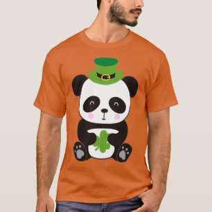 Panda bear celebrating St Patrickx27s Day T-Shirt