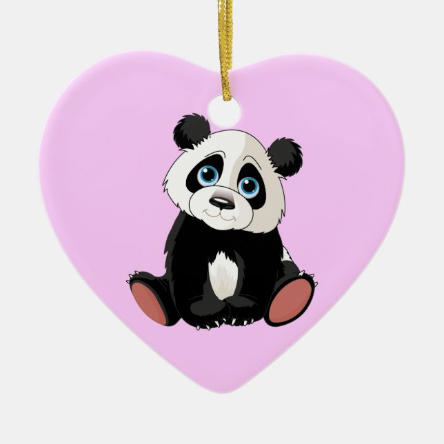 Panda Bear Ceramic Tree Decoration (Front)