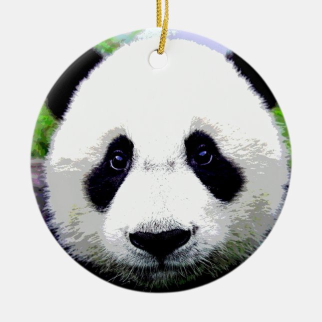 Panda Bear Ceramic Tree Decoration (Front)